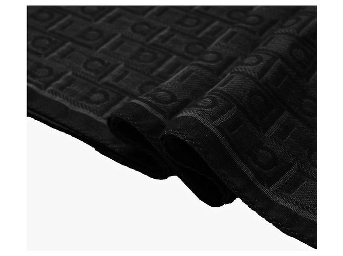 Salvatore Ferragamo Stola da uomo con stampa monogramma Gancini Nero - vista 9