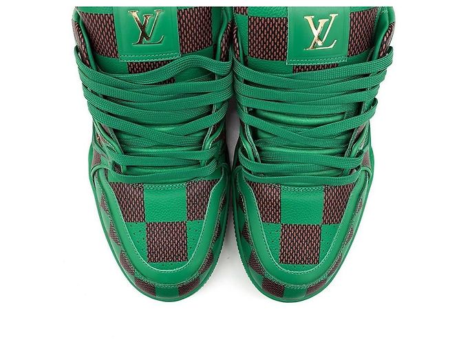 Louis Vuitton Sneakers LV Trainer Pharrell Damier Pop da uomo Verde - vista 12