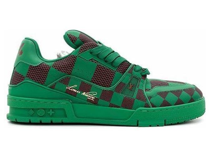 Louis Vuitton Sneakers LV Trainer Pharrell Damier Pop da uomo Verde - vista 5