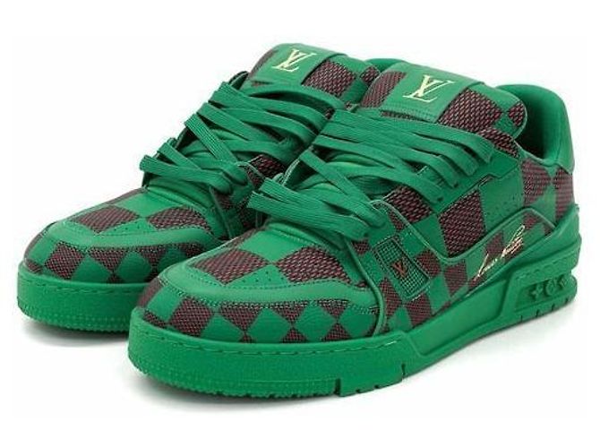 Louis Vuitton Sneakers LV Trainer Pharrell Damier Pop da uomo Verde - vista 6