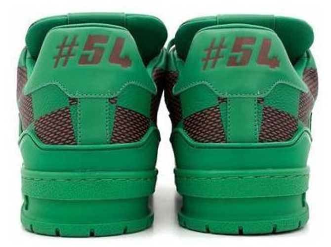 Louis Vuitton Sneakers LV Trainer Pharrell Damier Pop da uomo Verde - vista 7