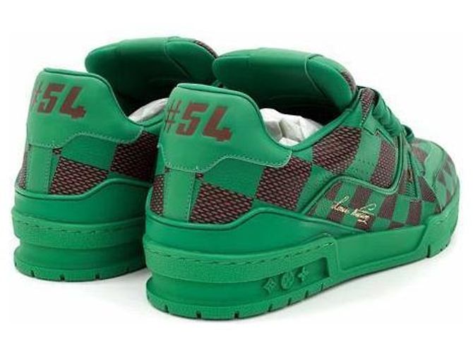 Louis Vuitton Sneakers LV Trainer Pharrell Damier Pop da uomo Verde - vista 8