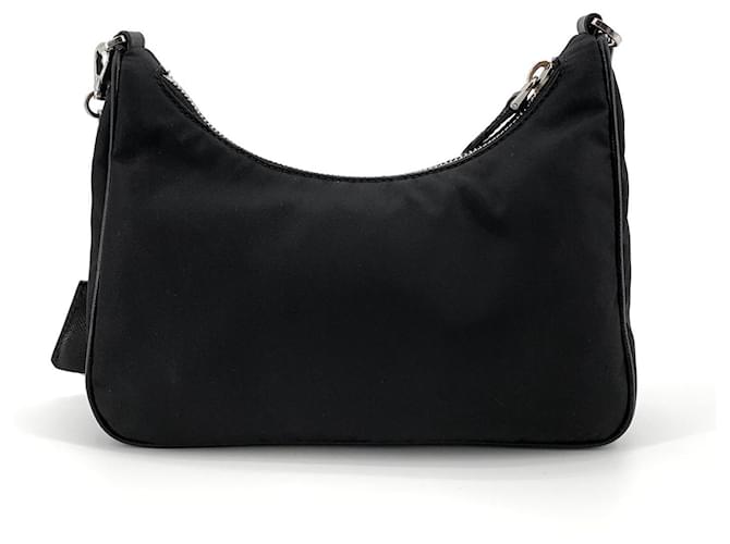 Prada Borsa Hobo Multi Tesuto Reedition Argento - vista 4