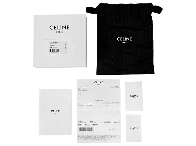 Céline Clyde Shiny Mini Crossbody Bag Blau Grau - Ansicht 11