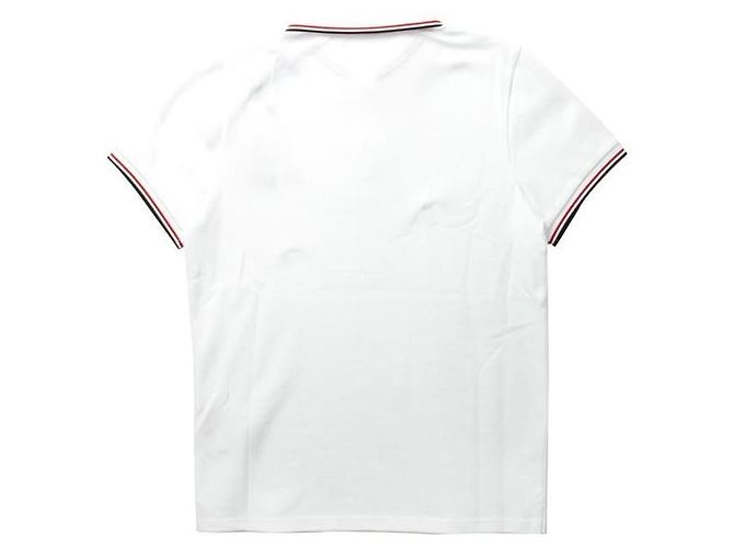 Moncler Polo in piquet di cotone con bordi tricolore Multicolore - vista 2