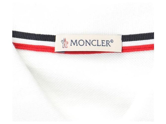 Moncler Polo in piquet di cotone con bordi tricolore Multicolore - vista 4