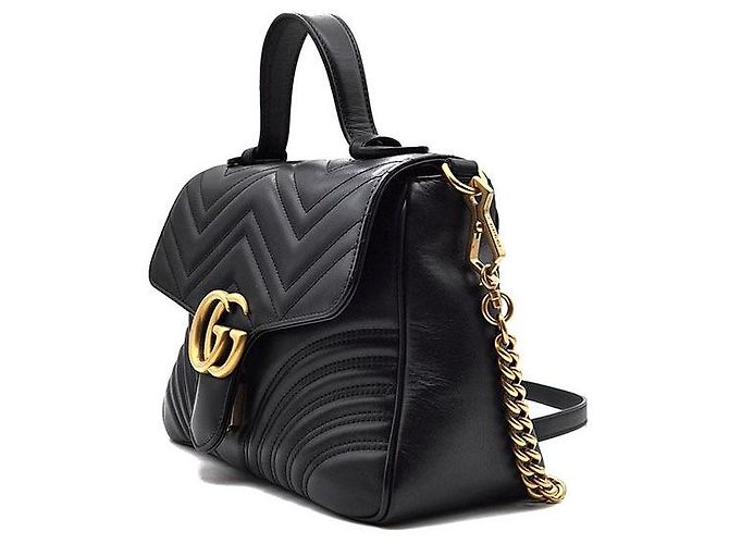 Gucci Borsa GG Marmont Matelassé Small Nero - vista 2