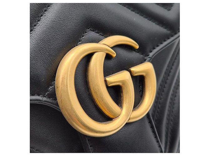 Gucci Borsa GG Marmont Matelassé Small Nero - vista 8