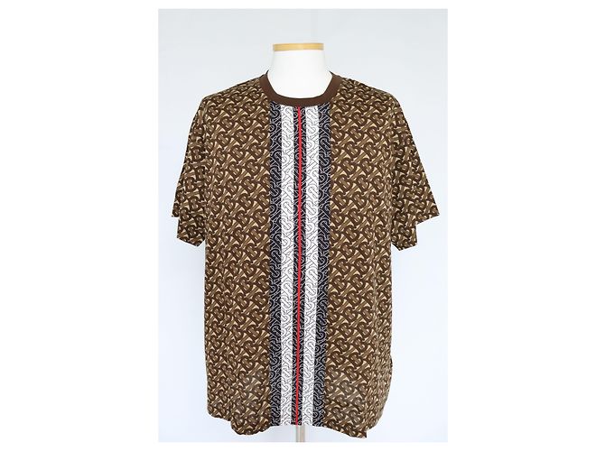 Burberry Camiseta de manga curta com listras de monograma Multicor - vista 2