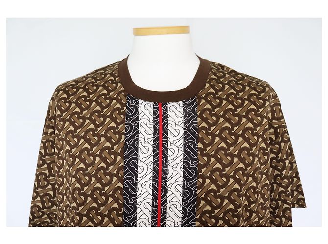 Burberry Camiseta de manga curta com listras de monograma Multicor - vista 3