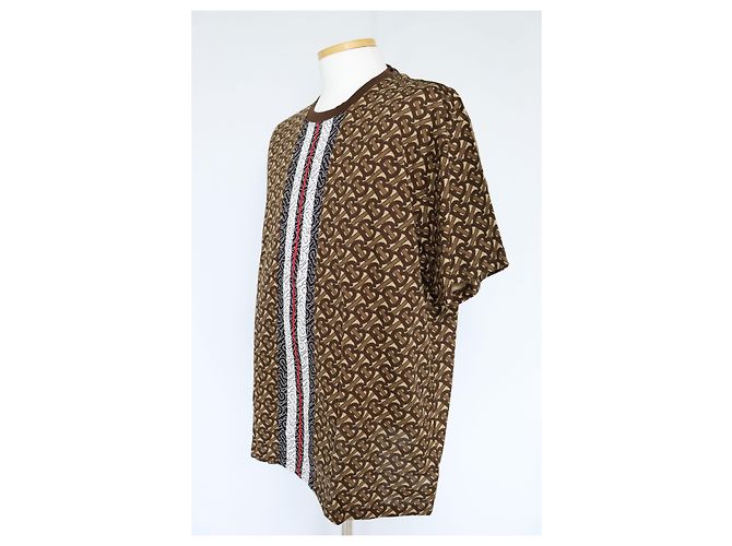 Burberry Camiseta de manga curta com listras de monograma Multicor - vista 4