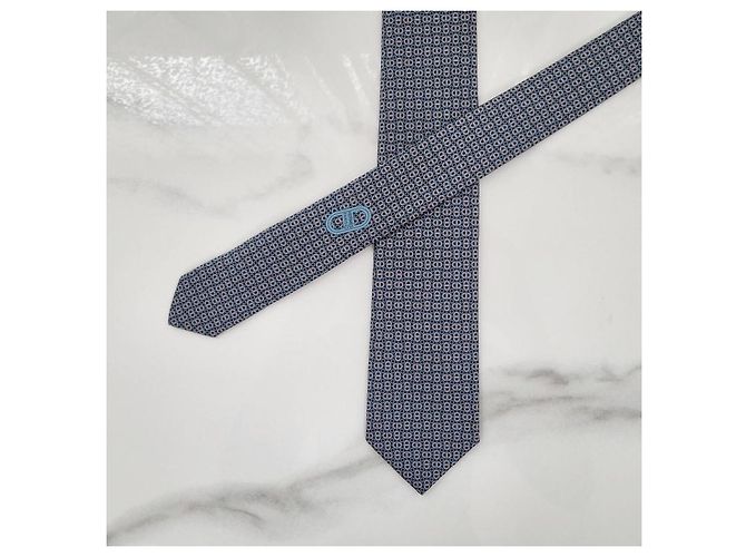 Hermès Cravatta in seta Maillons Mosaque da uomo - vista 8