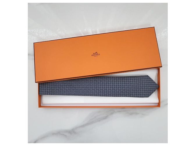 Hermès Cravatta in seta Maillons Mosaque da uomo - vista 9