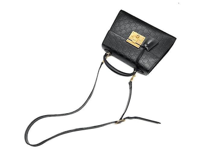 Gucci Borsa Tote e Borsa a Spalla Padlock Simarlane Nero - vista 4