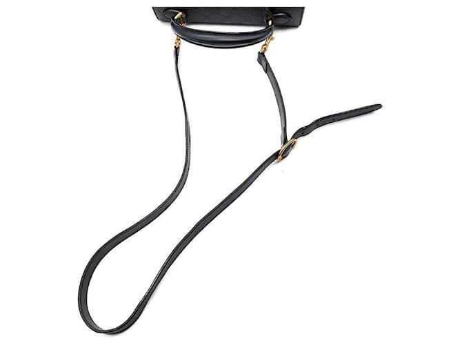 Gucci Borsa Tote e Borsa a Spalla Padlock Simarlane Nero - vista 5