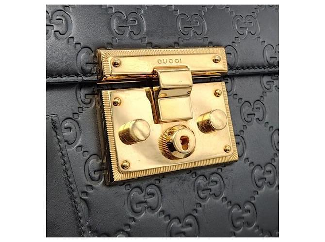 Gucci Borsa Tote e Borsa a Spalla Padlock Simarlane Nero - vista 8
