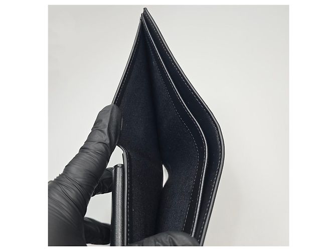 Céline Triomphe Canvas Calfskin Bi-fold Wallet Silvery - view 10
