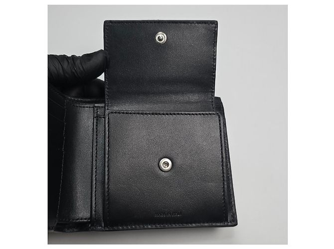 Céline Triomphe Canvas Calfskin Bi-fold Wallet Silvery - view 9