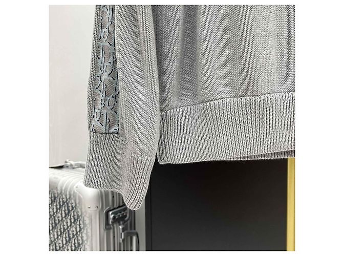 Dior Oblique Insert Knit Gray Brown - view 4