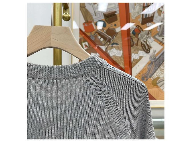 Dior Oblique Insert Knit Gray Brown - view 6