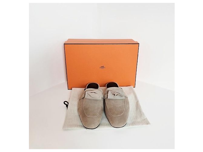 Hermès Mule Oz Kelly Beige Marrone - vista 11