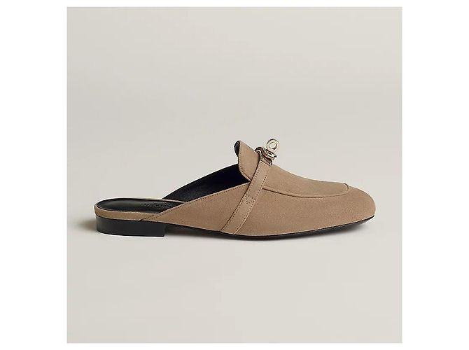 Hermès Mule Oz Kelly Beige Marrone - vista 4