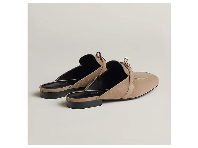 Hermès Mule Oz Kelly Beige Marrone - vista 5