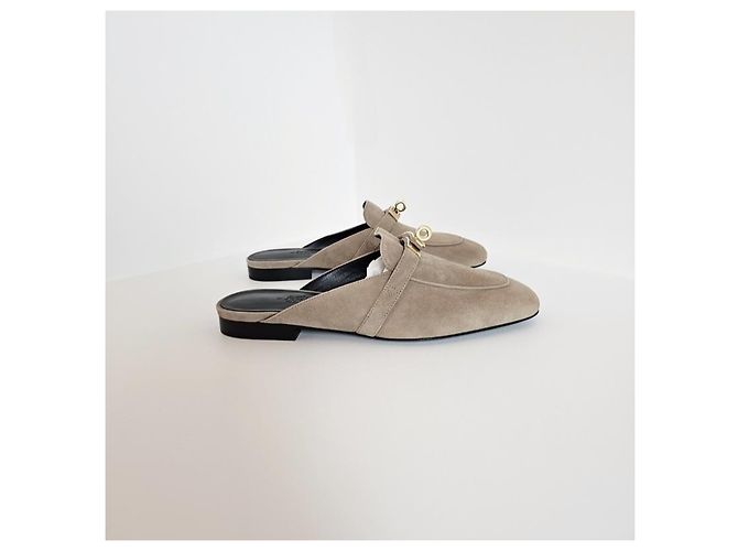 Hermès Mule Oz Kelly Beige Marrone - vista 8