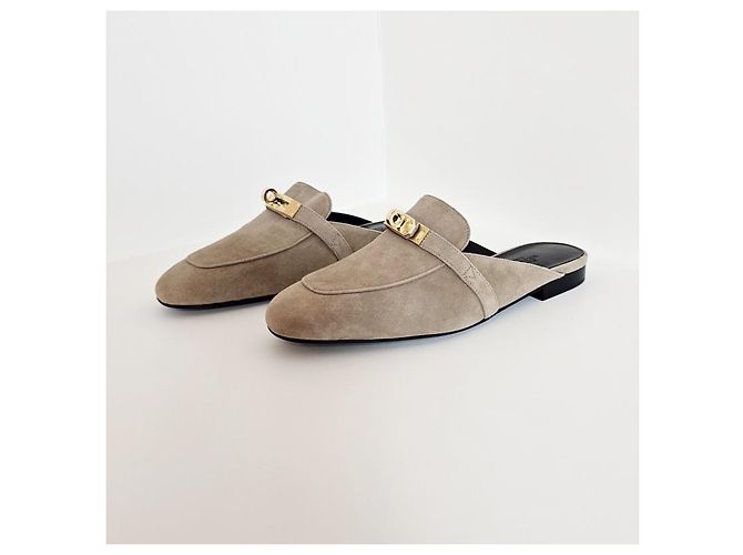 Hermès Mule Oz Kelly Beige Marrone - vista 9
