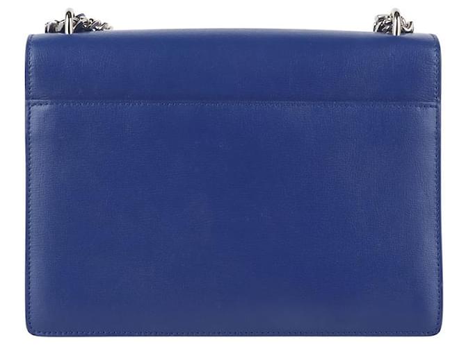 Saint Laurent Borsa a Spalla Monogram Sunset Bag Medium Silver Blu - vista 3