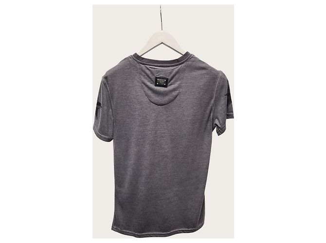 Philipp Plein Kurzärmeliges T-Shirt mit Kreuzperlen-Print in Charcoal Braun - Ansicht 4