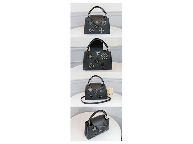 Louis Vuitton Flower Capucines PM Black Nero - vista 14