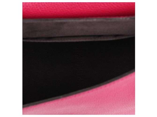 Fendi Borsa a tracolla quadrata con logo dorato bordeaux Rosso - vista 11