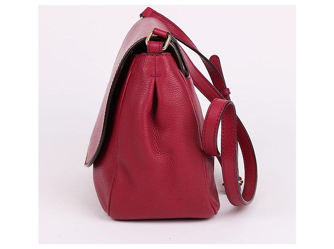 Fendi Borsa a tracolla quadrata con logo dorato bordeaux Rosso - vista 5