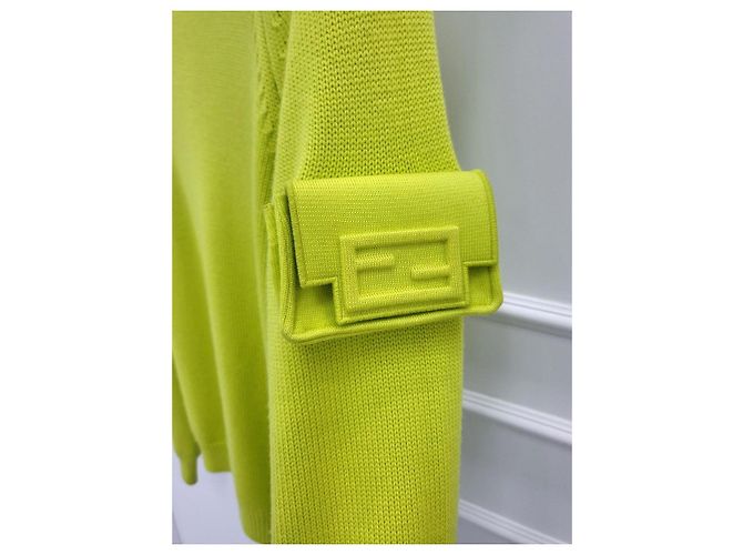 Fendi Maglione in lana Baguette D'oro - vista 3