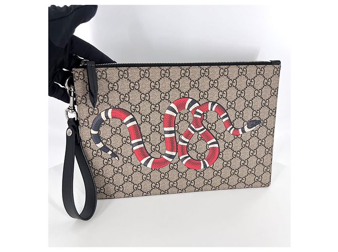 Gucci Clutch Snake GG Supreme Multicolore - vista 2