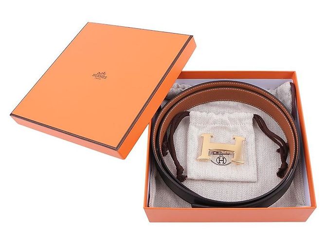 Hermès Reversible Leather Strap Belt with Buckle Black - view 11