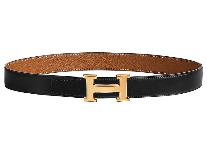 Hermès Reversible Leather Strap Belt with Buckle Black - view 4