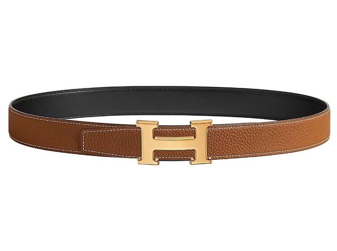 Hermès Reversible Leather Strap Belt with Buckle Black - view 5