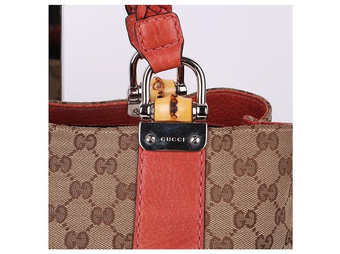 Bamboo Gucci Borsa Tote con manico in bambù media Arancione - vista 3