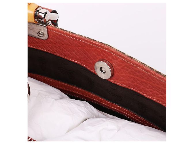 Bamboo Gucci Borsa Tote con manico in bambù media Arancione - vista 7