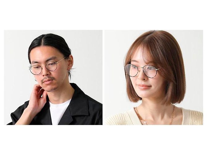 Moncler Luxus-Brillengestell Rund Leichtes Metall Grau Schildpatt Windsor Rim Mehrfarben - Ansicht 3