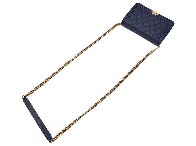 Boy Chanel Mini borsa a tracolla WOC in Caviar Blu - vista 4