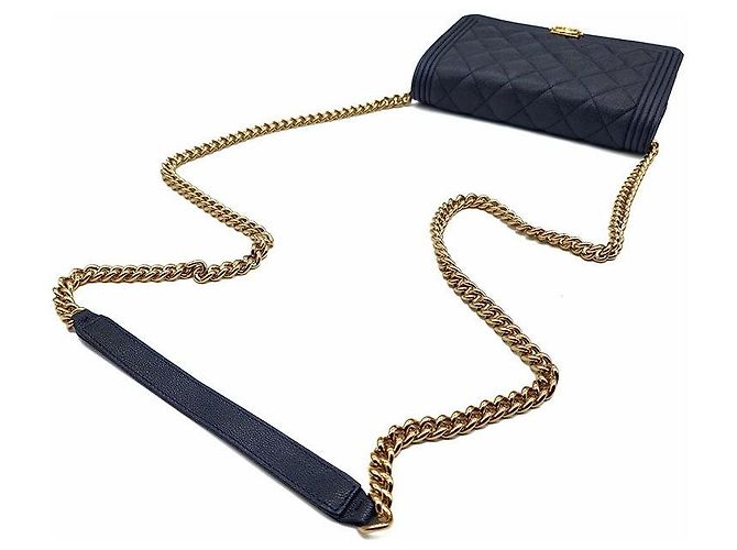 Boy Chanel Mini borsa a tracolla WOC in Caviar Blu - vista 5