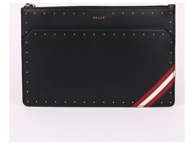 Bally Clutch Media Oro e Nera con Borchie Nero - vista 2