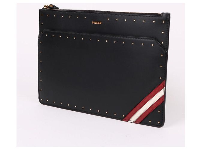 Bally Clutch Media Oro e Nera con Borchie Nero - vista 4