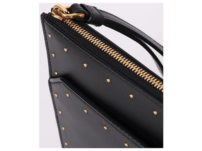 Bally Clutch Media Oro e Nera con Borchie Nero - vista 6