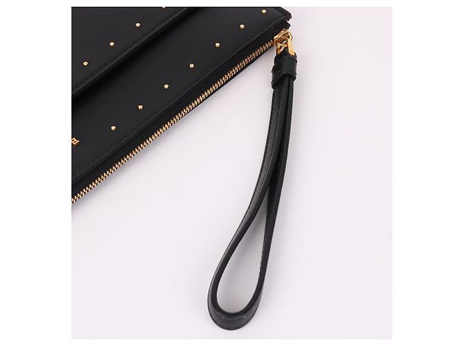Bally Clutch Media Oro e Nera con Borchie Nero - vista 7