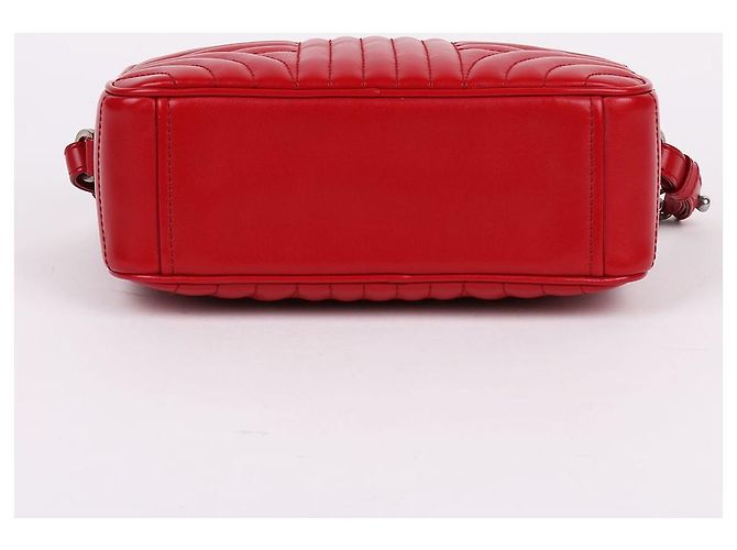 Prada Borsa a Spalla Diagram Red Silver Chain Rosso - vista 7