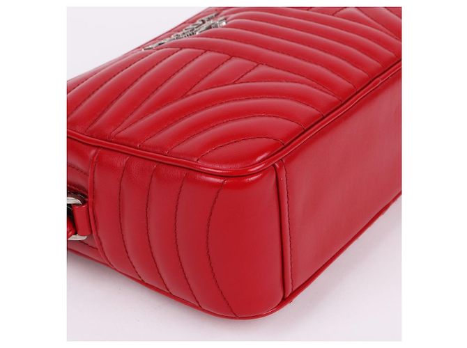 Prada Borsa a Spalla Diagram Red Silver Chain Rosso - vista 9
